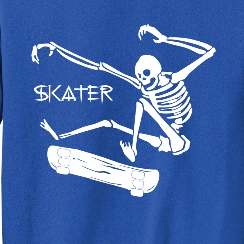 Skateboarding Skeleton Skater Gift Tall Sweatshirt