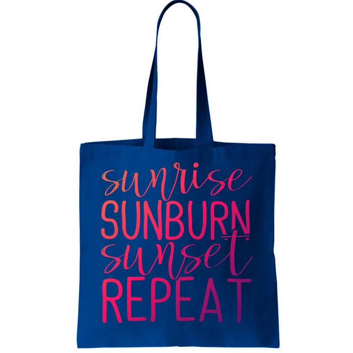 Sunrise Sunburn Sunset Repeat Tank Funny Summer Casual Gift Tote Bag