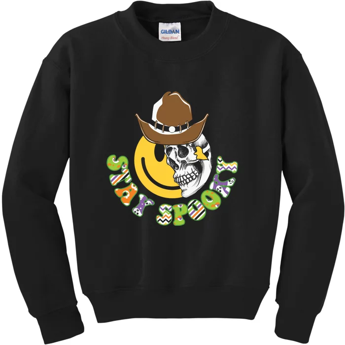 Stay Spooky Skull Smile Halloween Gift Kids Sweatshirt