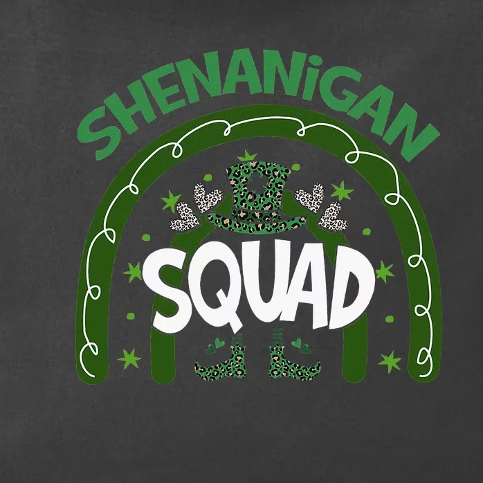 Shenanigans Squad St Patricks Day Gnomes Rainbow Zip Tote Bag