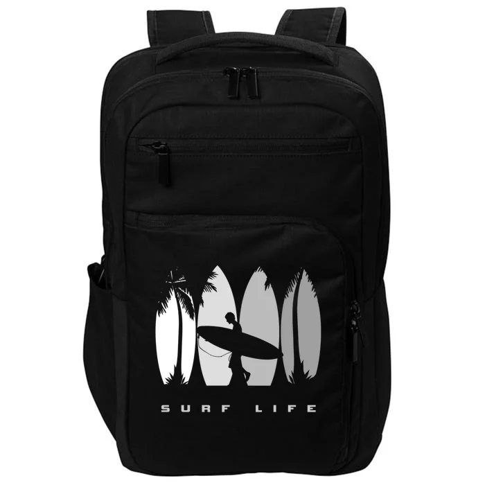 Surfing Surfer Surf Gift Impact Tech Backpack