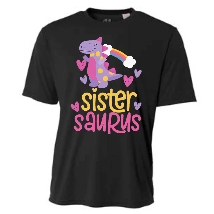 Sistersaurus Sister Saurus Dinosaur Cooling Performance Crew T-Shirt