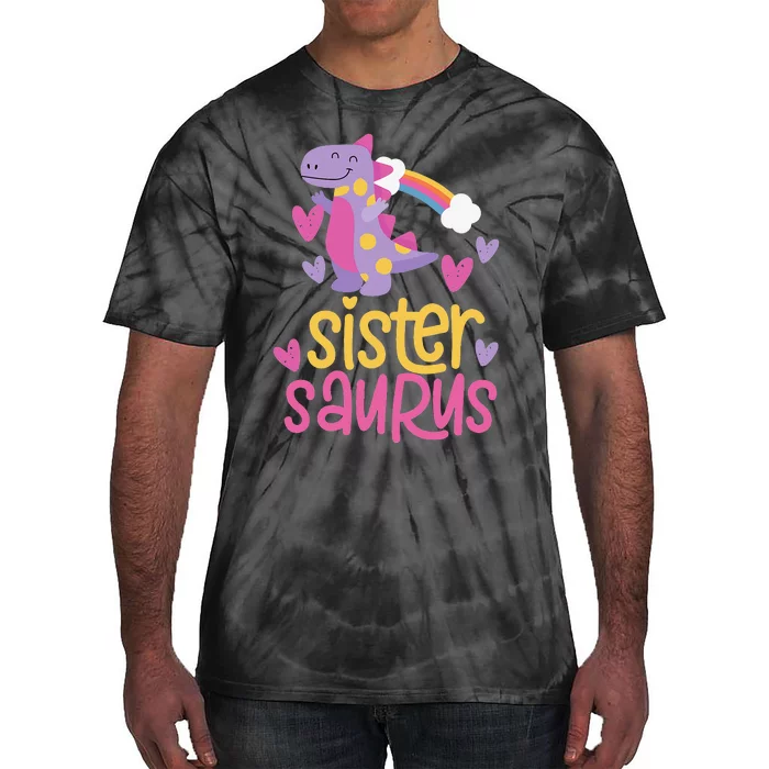 Sistersaurus Sister Saurus Dinosaur Tie-Dye T-Shirt