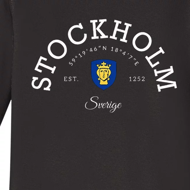 Stockholm Sweden Stockholm Vacation Stockholm Baby Long Sleeve Bodysuit