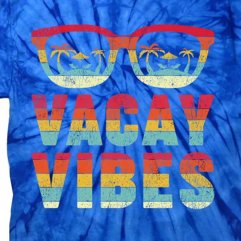 Sunset Sunglasses Summer Vacay Vibes Relax Vacation Beach Gift Tie-Dye T-Shirt