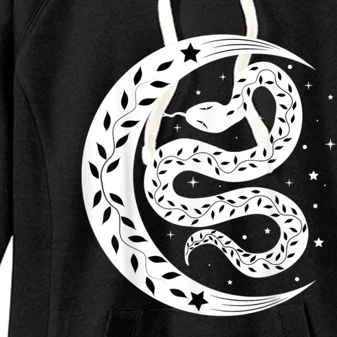 Snake Stars Sky Half Moon Herpetologist Reptile Lover Women's Fleece Hoodie