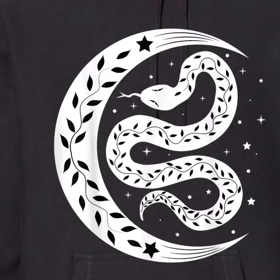 Snake Stars Sky Half Moon Herpetologist Reptile Lover Premium Hoodie