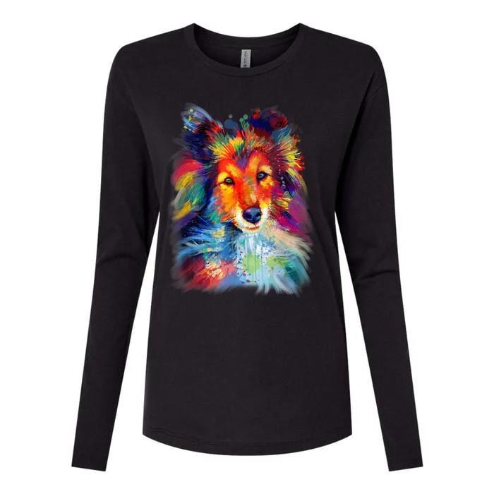 Sheltie Shetland Sheepdog For A Sheltie Mom Womens Cotton Relaxed Long Sleeve T-Shirt