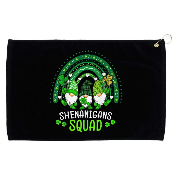 Shenanigans Squad St Patricks Day Gnomes Rainbow Irish Grommeted Golf Towel