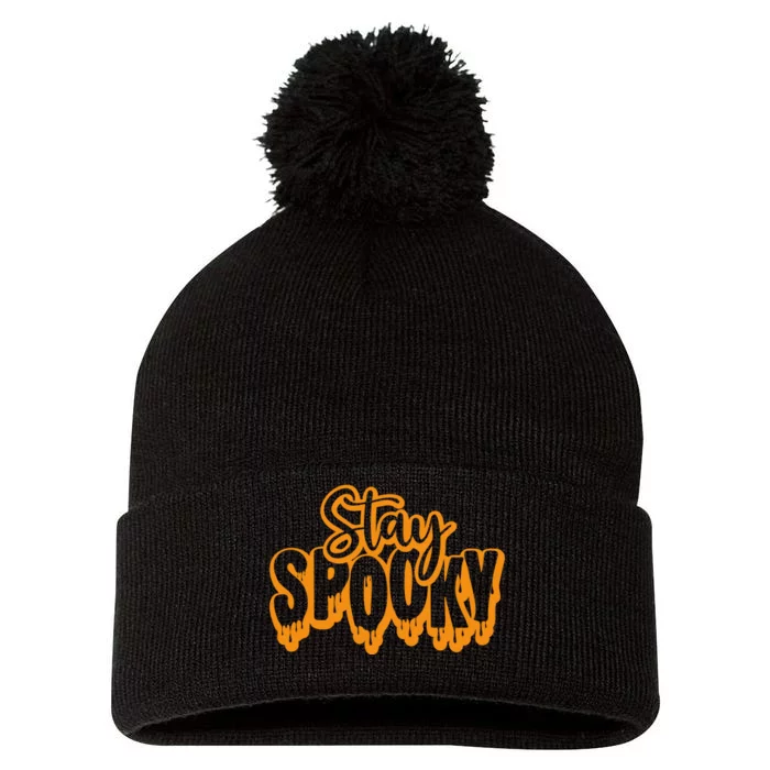 Stay Spooky Pom Pom 12in Knit Beanie