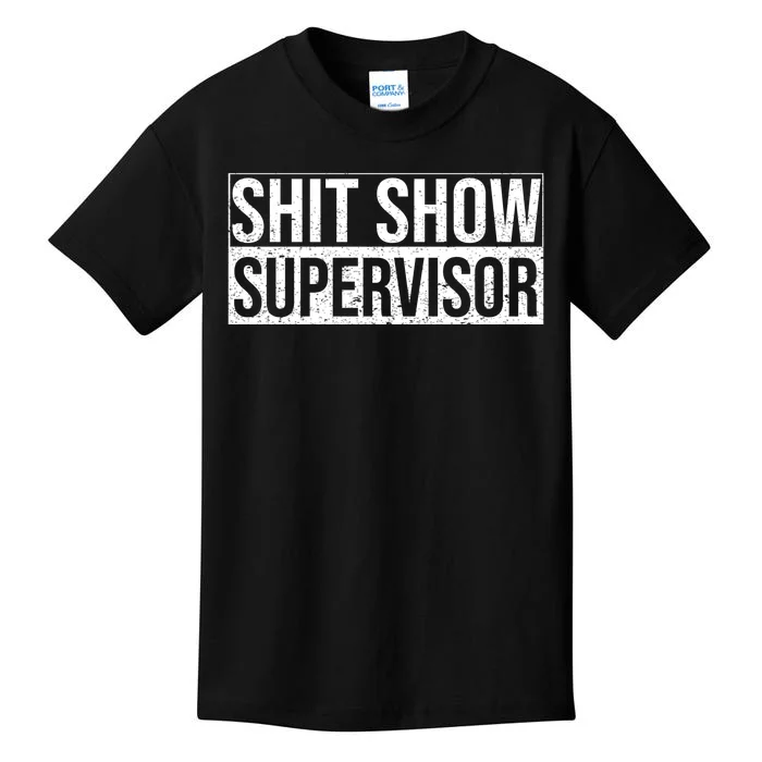 Shit Show Supervisor Hilarious Vintage Kids T-Shirt