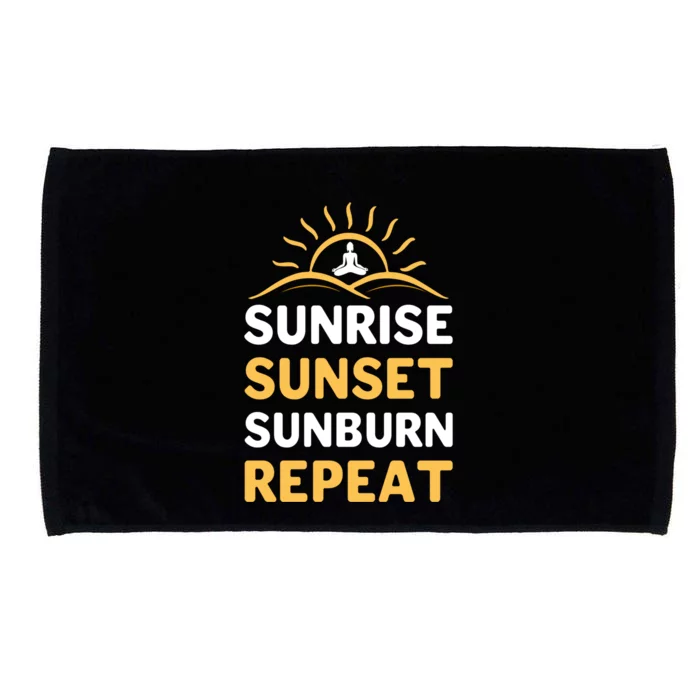 Sunrise Sunset Sunburn Repeat Gift Microfiber Hand Towel