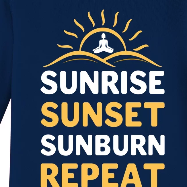 Sunrise Sunset Sunburn Repeat Gift Baby Long Sleeve Bodysuit