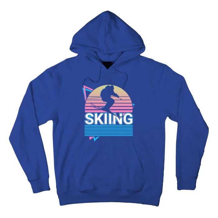 Skiing Skier Ski Retro Gift Tall Hoodie