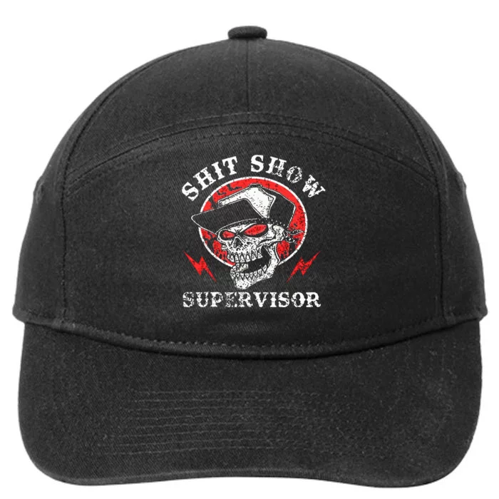 Shit Show Supervisor Skull 7-Panel Snapback Hat