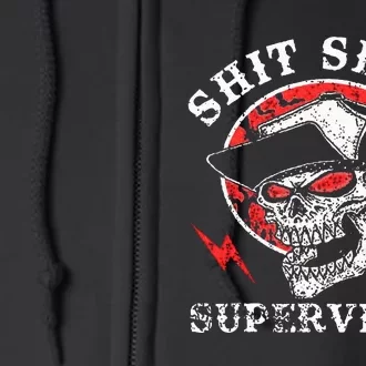 Shit Show Supervisor Skull Full Zip Hoodie