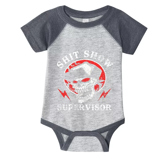 Shit Show Supervisor Skull Infant Baby Jersey Bodysuit