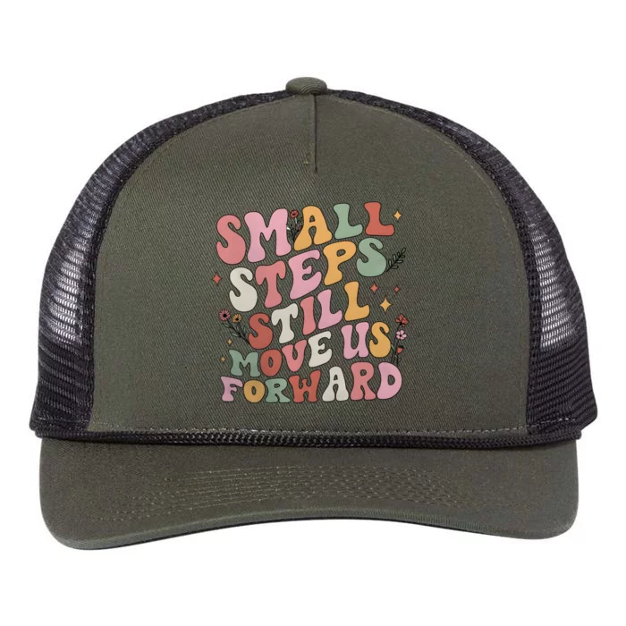 Small Steps Still Move Us Forward Retro Rope Trucker Hat Cap