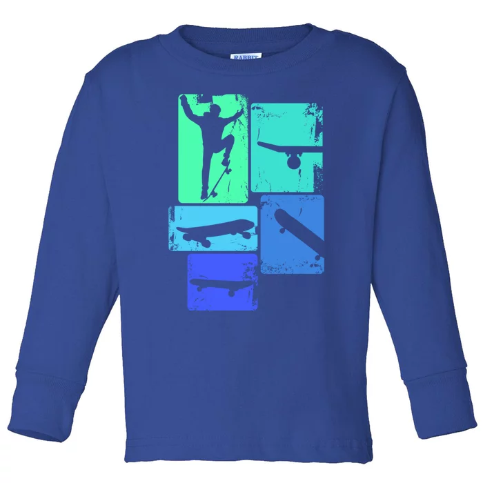 Skater Skateboarder Skateboard Gift Toddler Long Sleeve Shirt