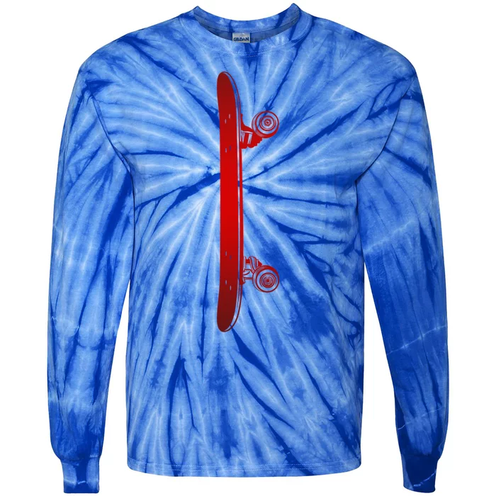 Skateboarding Skateboard Skateboarder Skateboard Gift Tie-Dye Long Sleeve Shirt