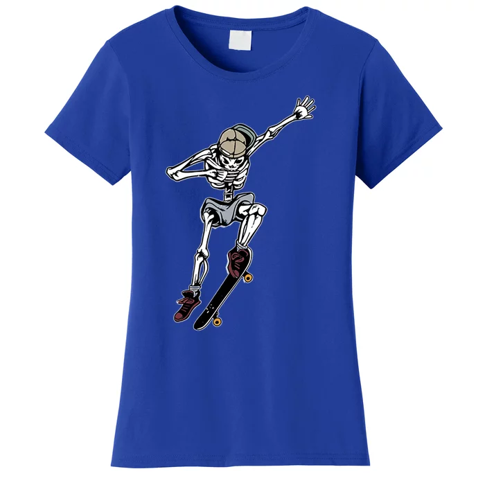 Skeleton Skating Skater Aesthetic Clothes Soft Grunge Punk Gift Women's T-Shirt