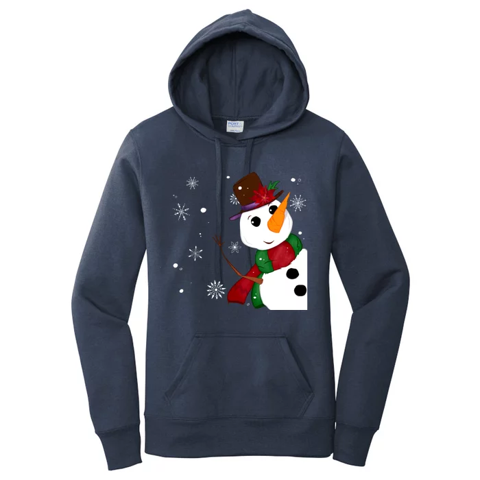 Snowman + Snowflakes Women's Pullover Hoodie