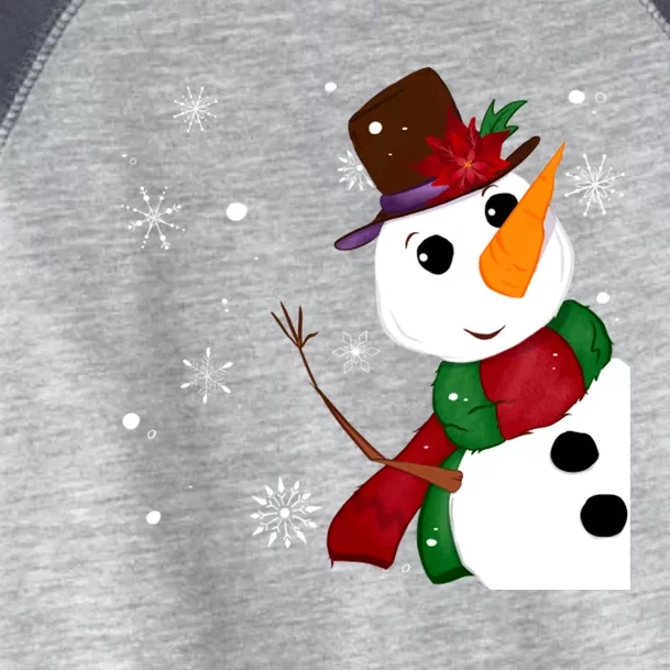 Snowman + Snowflakes Toddler Fine Jersey T-Shirt