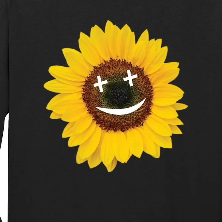 Smile Sunflower Tall Long Sleeve T-Shirt