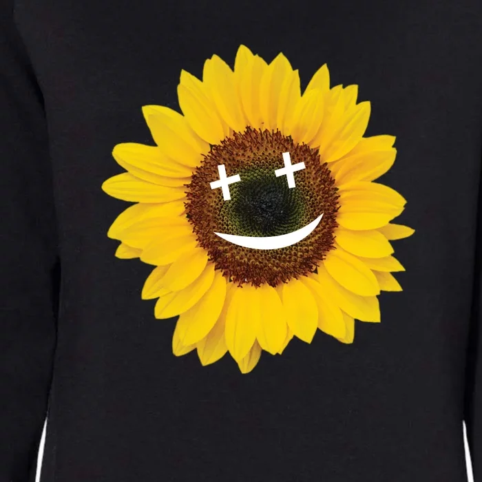 Smile Sunflower Womens California Wash Sweatshirt