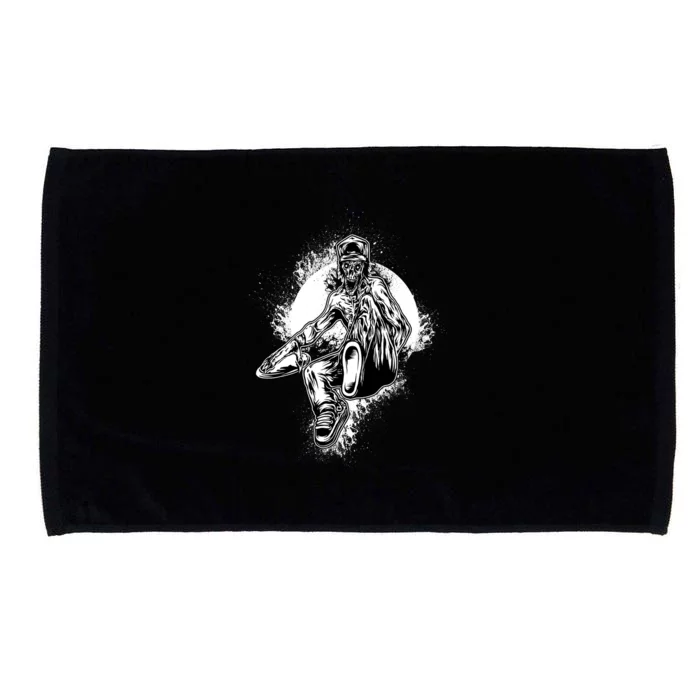 Skeleton Skateboarding Microfiber Hand Towel