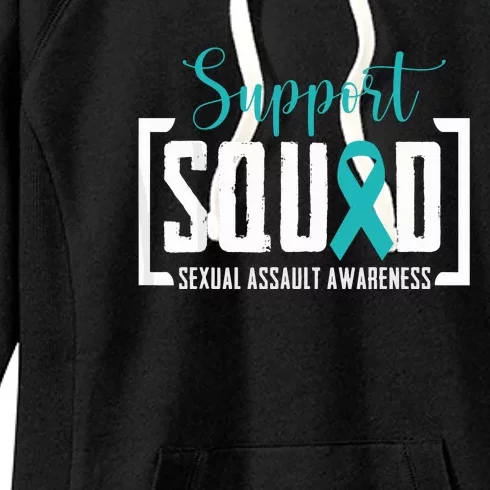 Support Squad Sexual Assault Awareness Month Support Victim Women's Fleece Hoodie