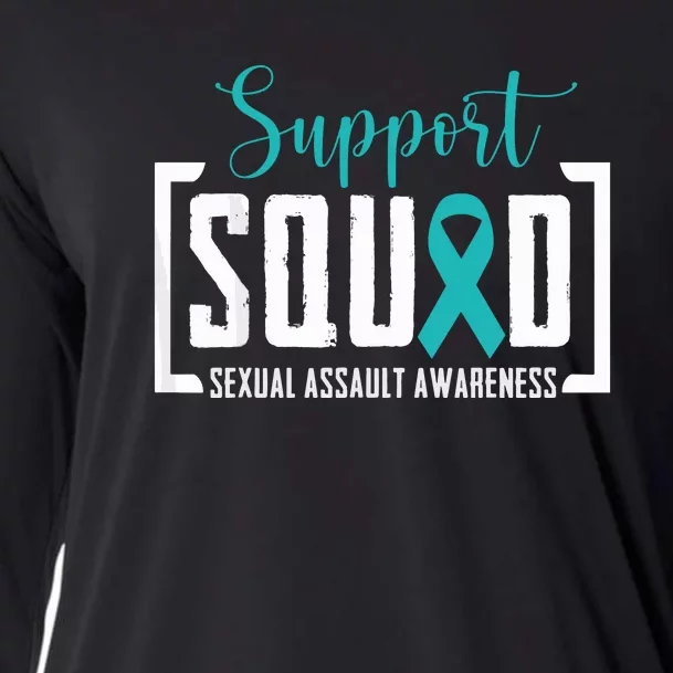 Support Squad Sexual Assault Awareness Month Support Victim Cooling Performance Long Sleeve Crew