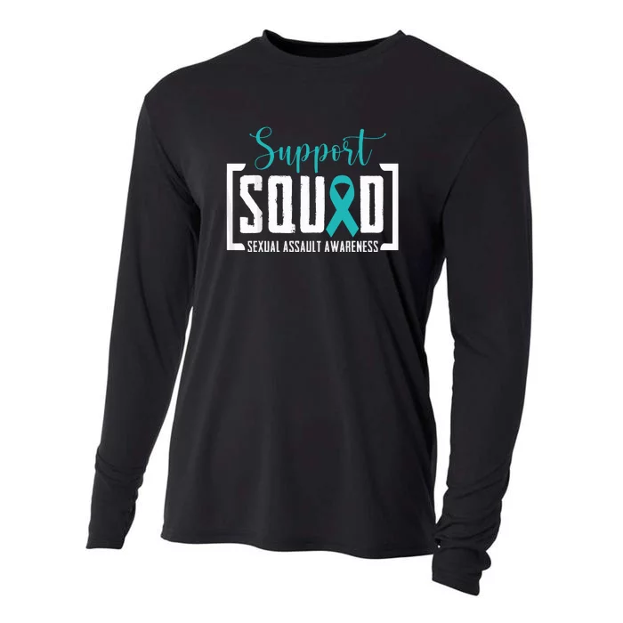 Support Squad Sexual Assault Awareness Month Support Victim Cooling Performance Long Sleeve Crew