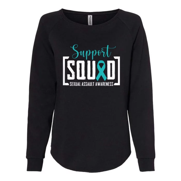 Support Squad Sexual Assault Awareness Month Support Victim Womens California Wash Sweatshirt