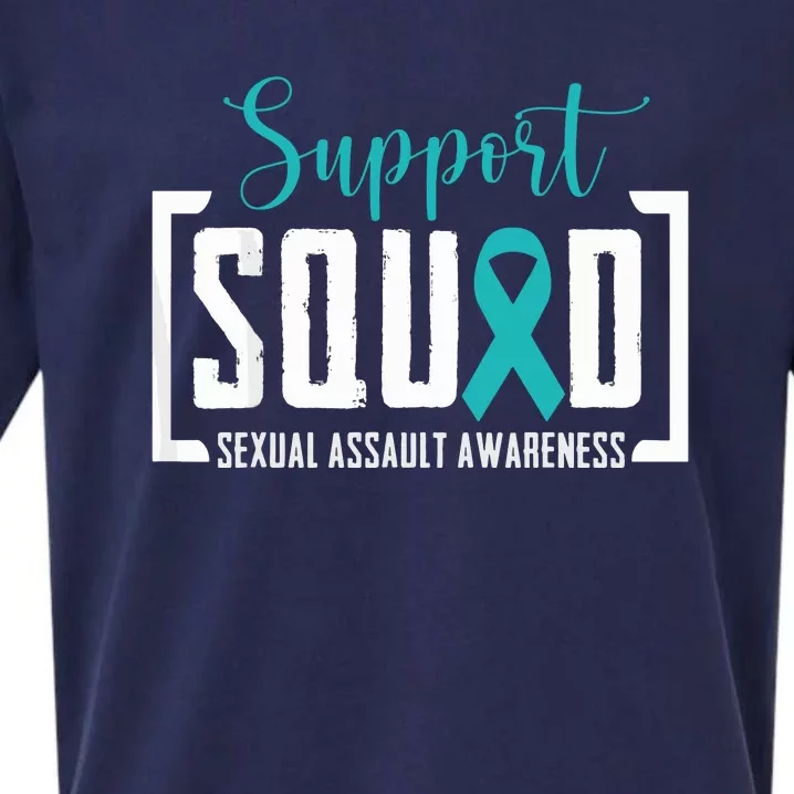 Support Squad Sexual Assault Awareness Month Support Victim Sueded Cloud Jersey T-Shirt