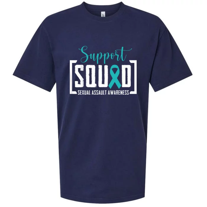 Support Squad Sexual Assault Awareness Month Support Victim Sueded Cloud Jersey T-Shirt