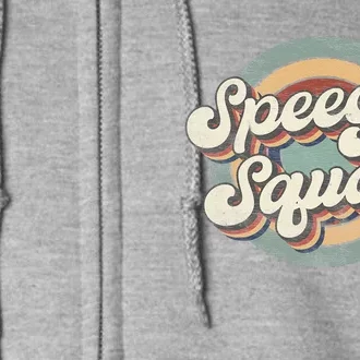 Speech Squad Speech Therapy Crew Hello Back To School Team Full Zip Hoodie