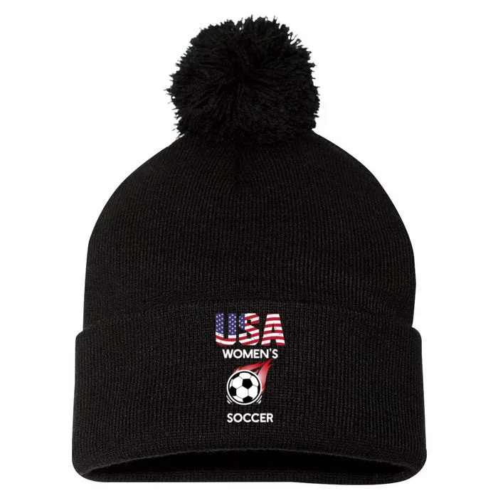 Support 'S Soccer Team USA Pom Pom 12in Knit Beanie