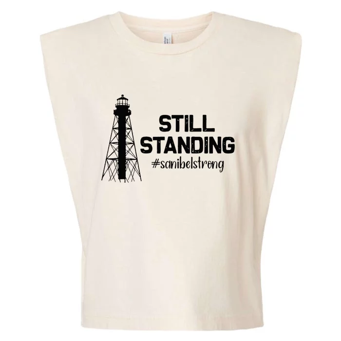 Still Standing Sanibel Strong Florida Hurricane Relief Garment-Dyed Women's Muscle Tee