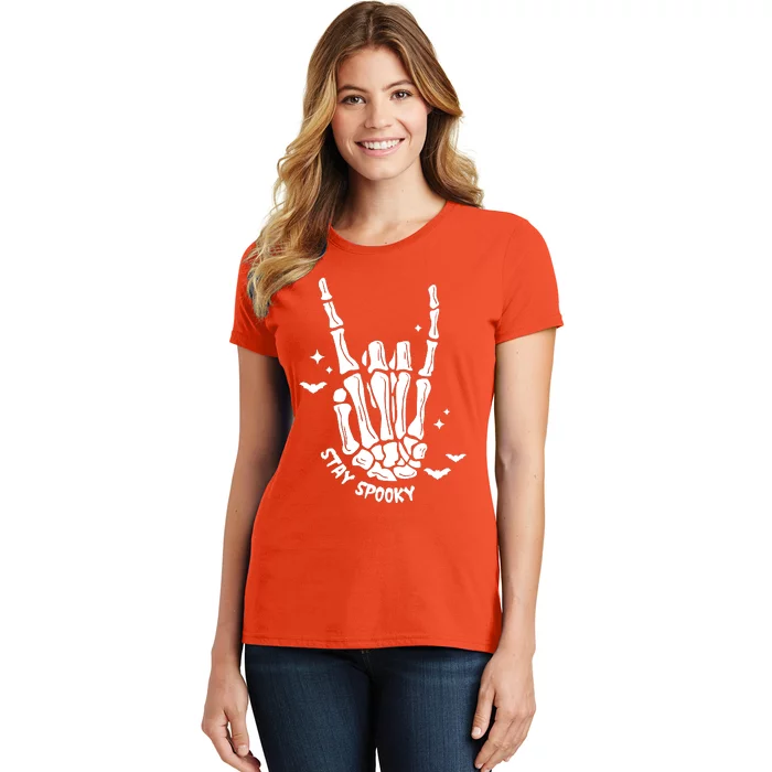 Stay Spooky Skeleton Hands Halloween Women's T-Shirt