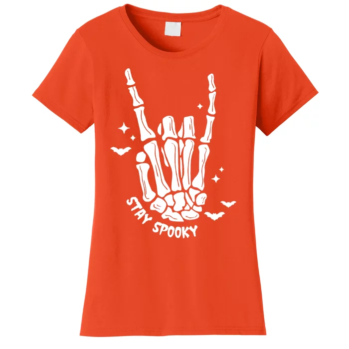 Stay Spooky Skeleton Hands Halloween Women's T-Shirt