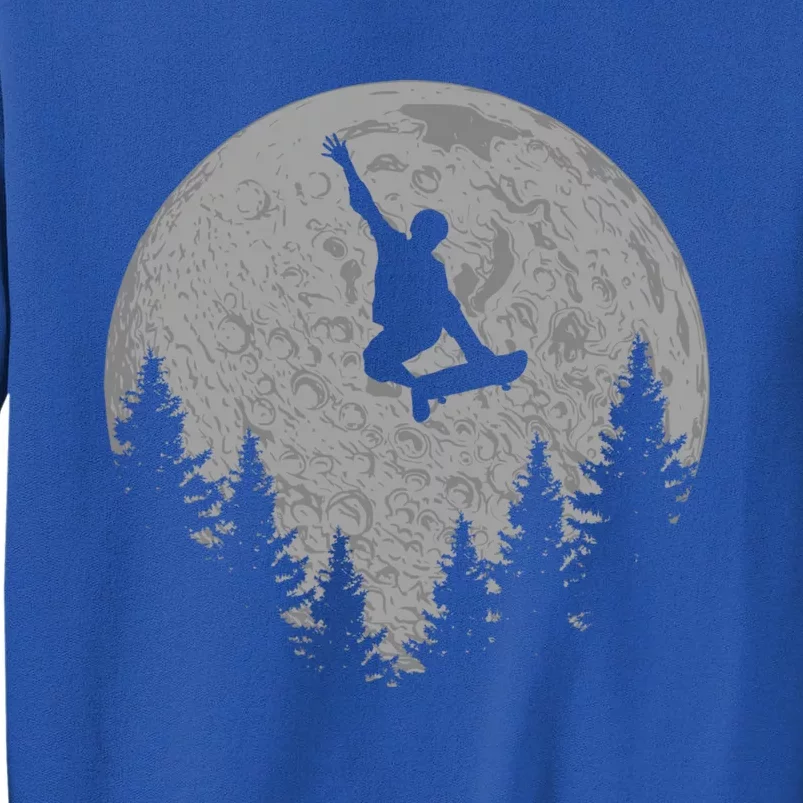 Skater Skateboard Stunt Moon Skater Gift Funny Gift Sweatshirt