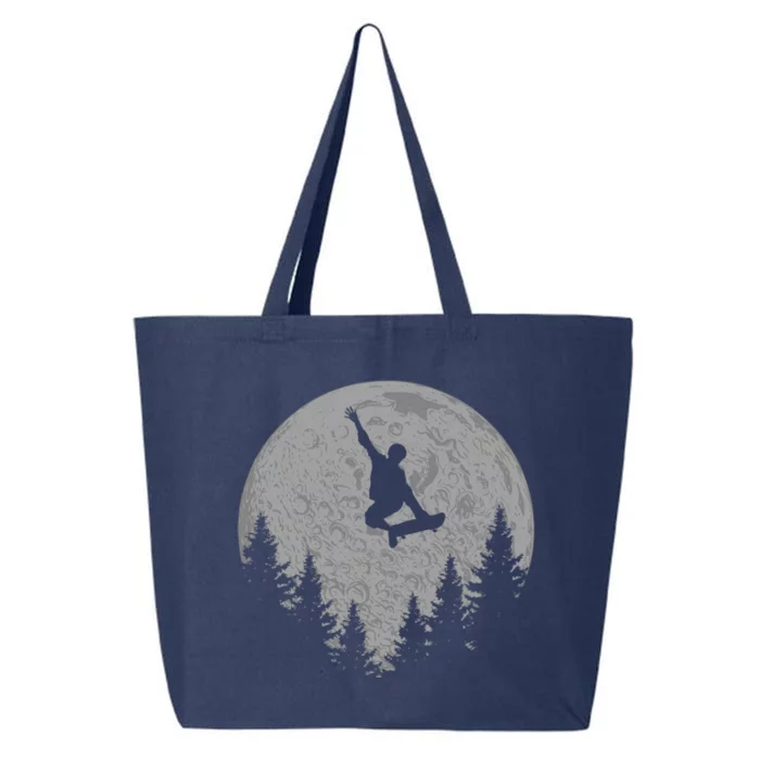 Skater Skateboard Stunt Moon Skater Gift Funny Gift 25L Jumbo Tote