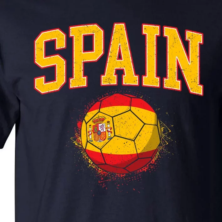 Spain Spanish Soccer Football Tournament Game Tall T-Shirt