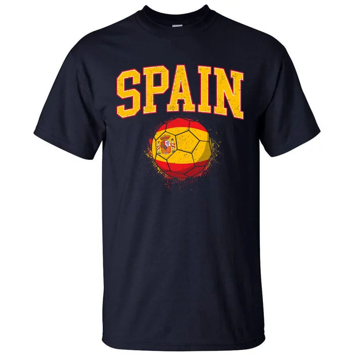 Spain Spanish Soccer Football Tournament Game Tall T-Shirt