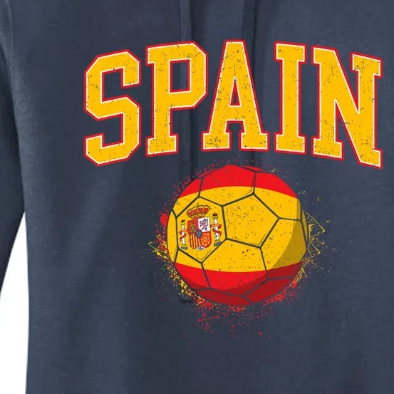 Spain Spanish Soccer Football Tournament Game Women's Pullover Hoodie