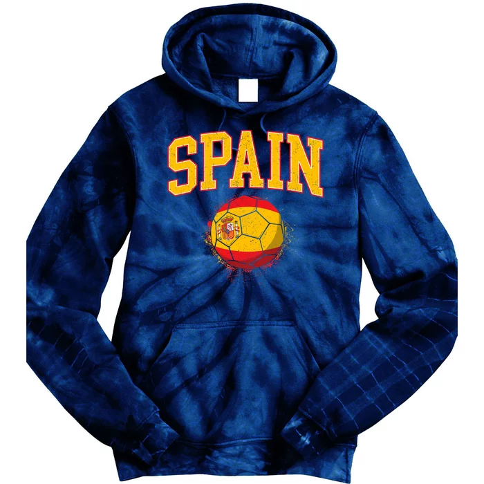 Spain Spanish Soccer Football Tournament Game Tie Dye Hoodie