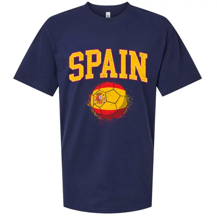 Spain Spanish Soccer Football Tournament Game Sueded Cloud Jersey T-Shirt