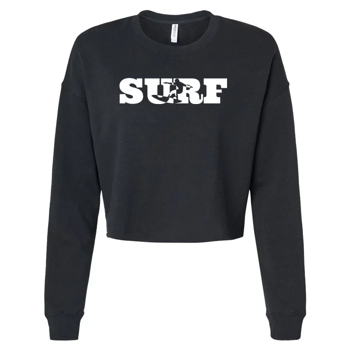 Surf Surfing Surfboard Beach Summer Cropped Pullover Crew