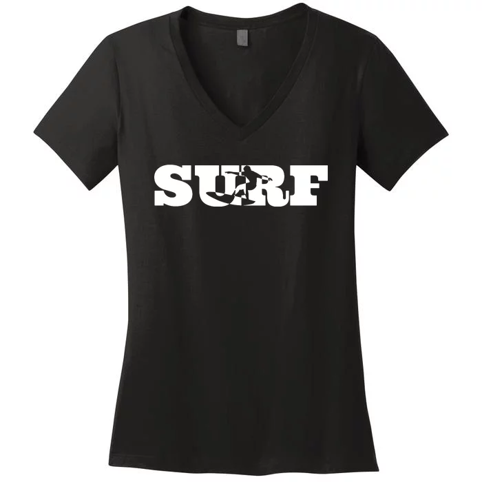 Surf Surfing Surfboard Beach Summer Women's V-Neck T-Shirt